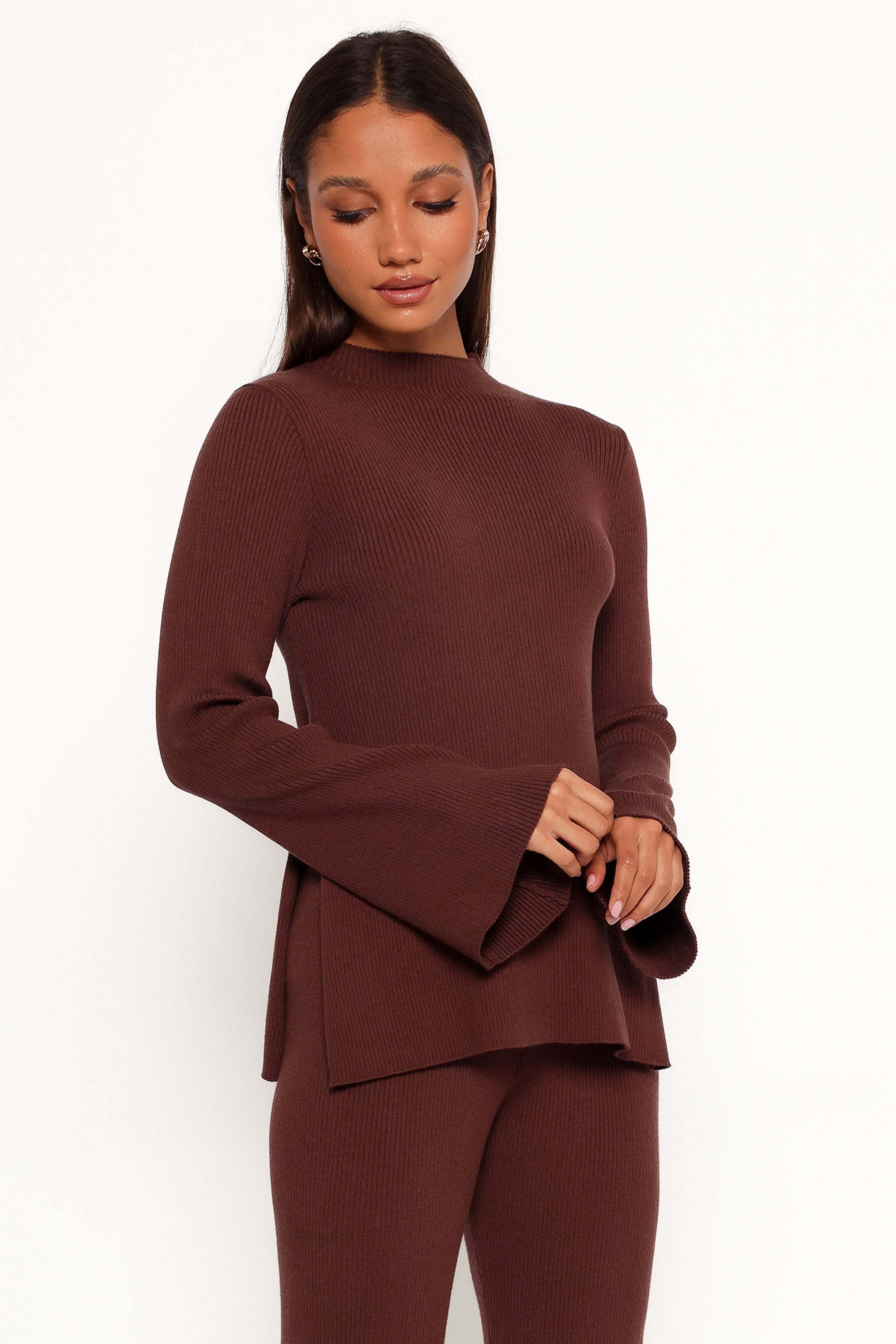 Adrienne Knit Top - Chocolate - XL - Image 33