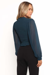 Aranha Sheer Sleeve Top - Dark Blue - XL - Image 32