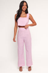 Devlin Cotton Pant - Pink Gingham - XL - Image 21