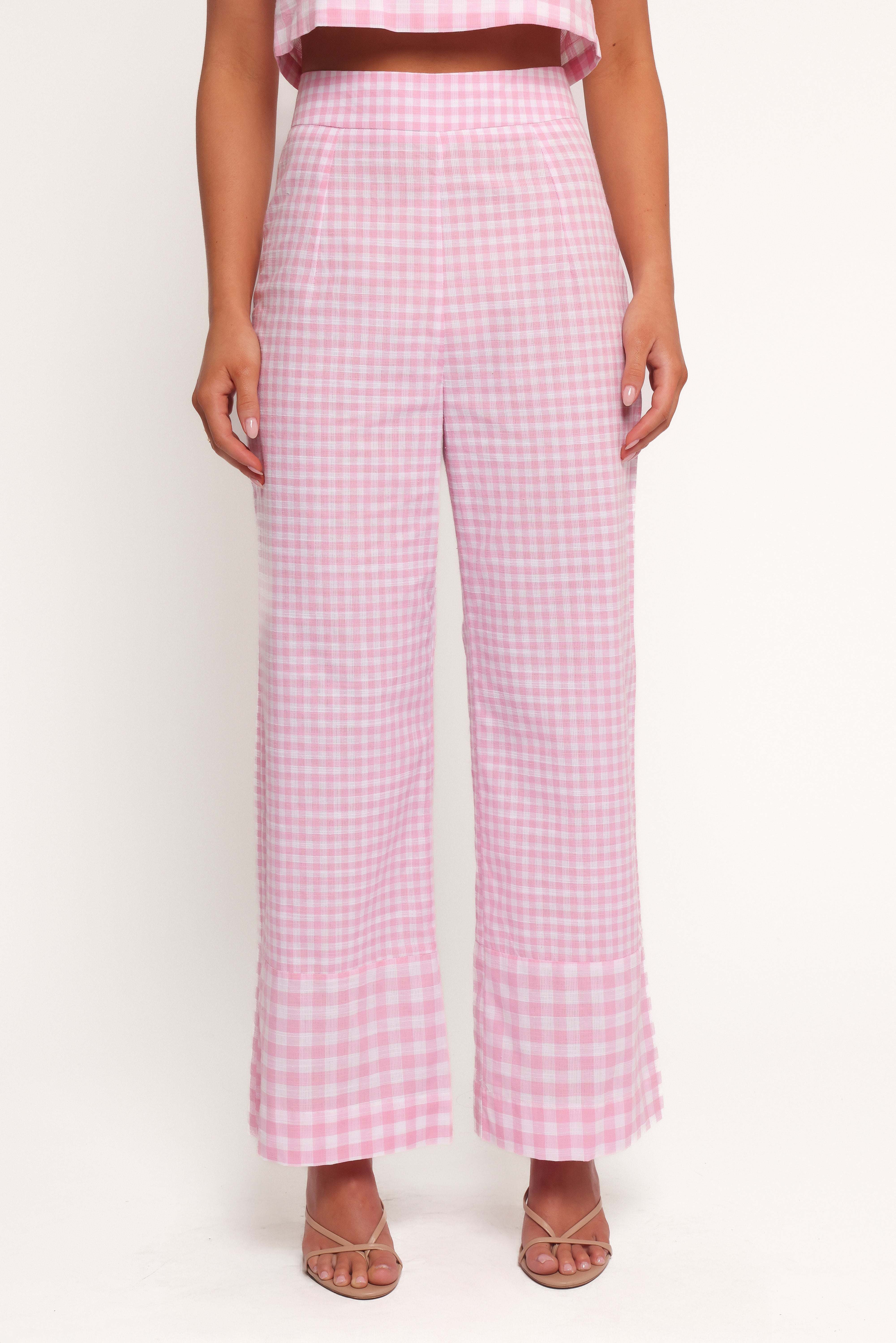 Devlin Cotton Pant - Pink Gingham - XL - Image 22