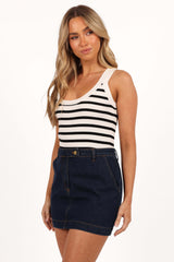 Esme Knit Tank - White Black Stripe - XL - Image 27