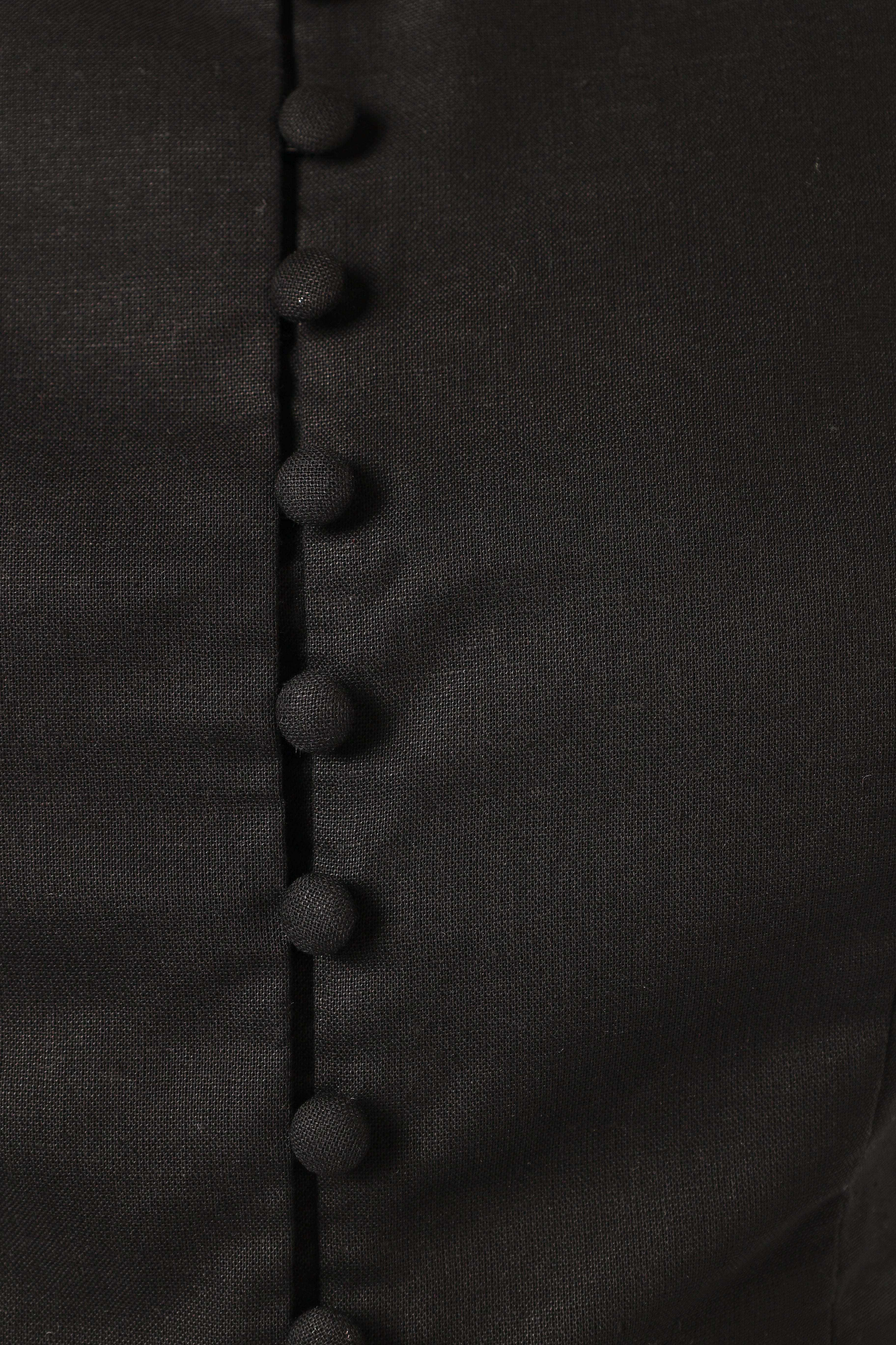 Daniella Linen Vest - Black - XL - Image 44