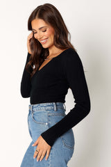 Ace Long Sleeve Knit Bodysuit - Black - M/L - Image 21