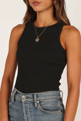 Ari Ribbed Tank Top - Black - XL - Image 26