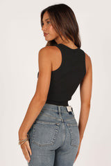 Ari Ribbed Tank Top - Black - XL - Image 28