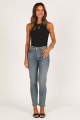 Ari Ribbed Tank Top - Black - XL - Image 27